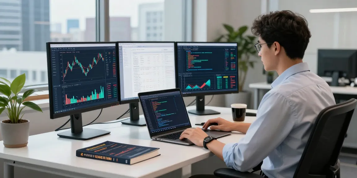 Real-time Frankfurt exchange data feed displayed across multiple screens in a professional fintech workspace.