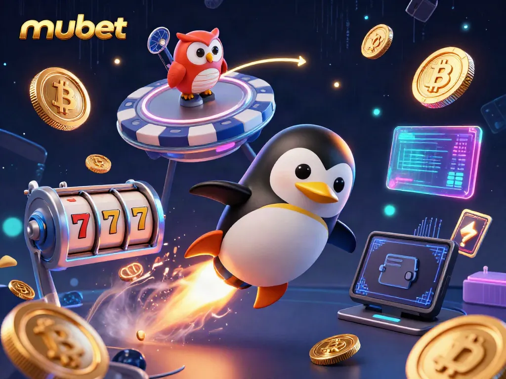 Experience exhilaration with mubet as a rocket-powered penguin navigates an interstellar casino adventure.