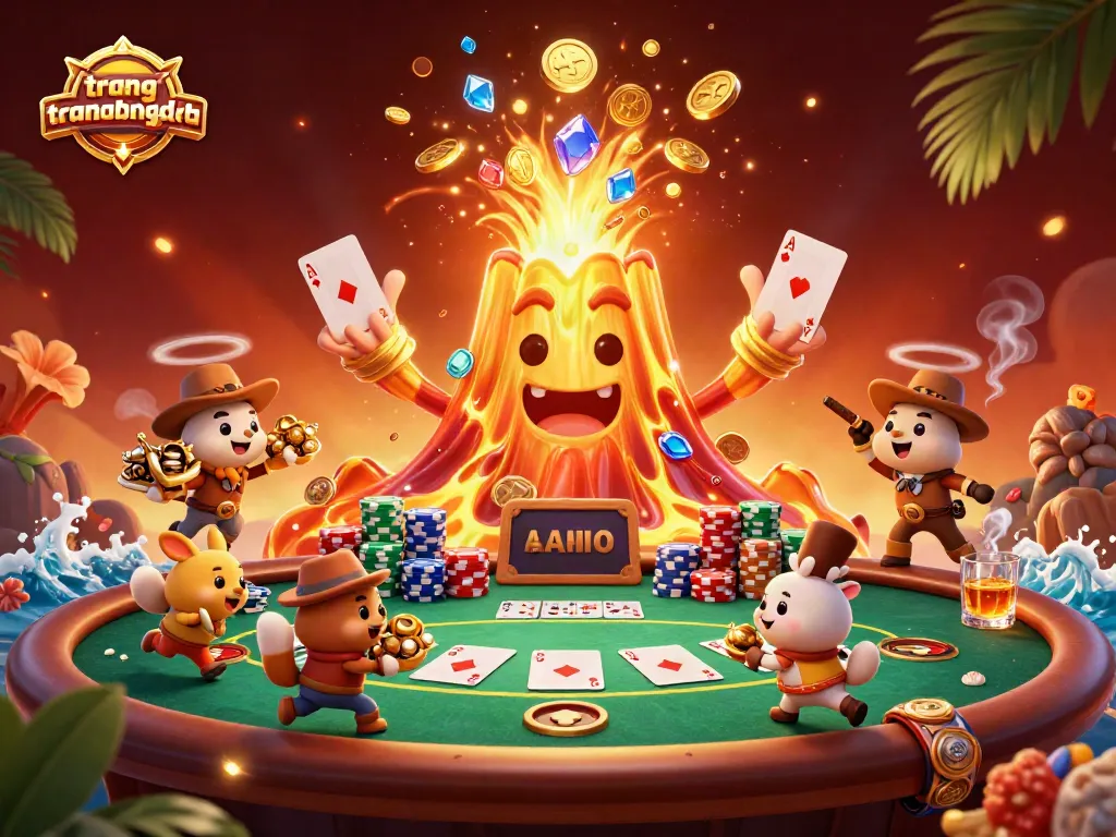 Engage with trangcadobongda as a golden volcano erupts treasures and poker winnings